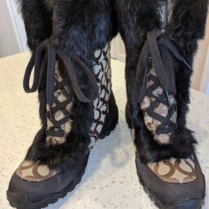 Coach Fur Boots
